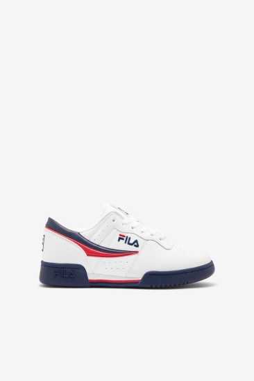 Fila Enfants Original Fitness 150 Blanche / Navy / Rouge Fila France ZOY-980314